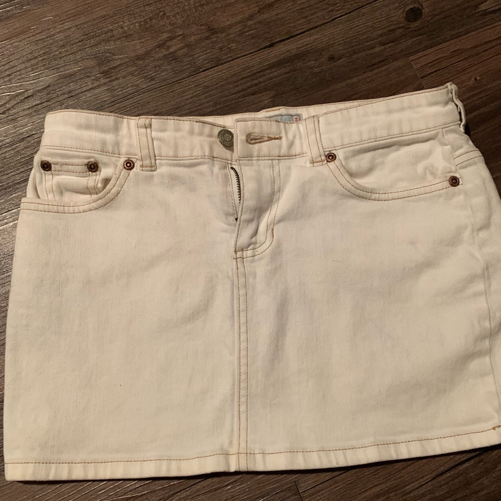 Old navy white denim skirt